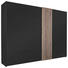 SCHWEBETÜRENSCHRANK 2-türig Eichefarben, Schwarz - Eichefarben/Schwarz, Design, Glas/Holzwerkstoff (239/223/68cm) - Novel SCHWEBETÜRENSCHRANK 2-türig Eichefarben, Schwarz - Eichefarben/Schwarz, Design, Glas/Holzwerkstoff (239/223/68cm) - Novel