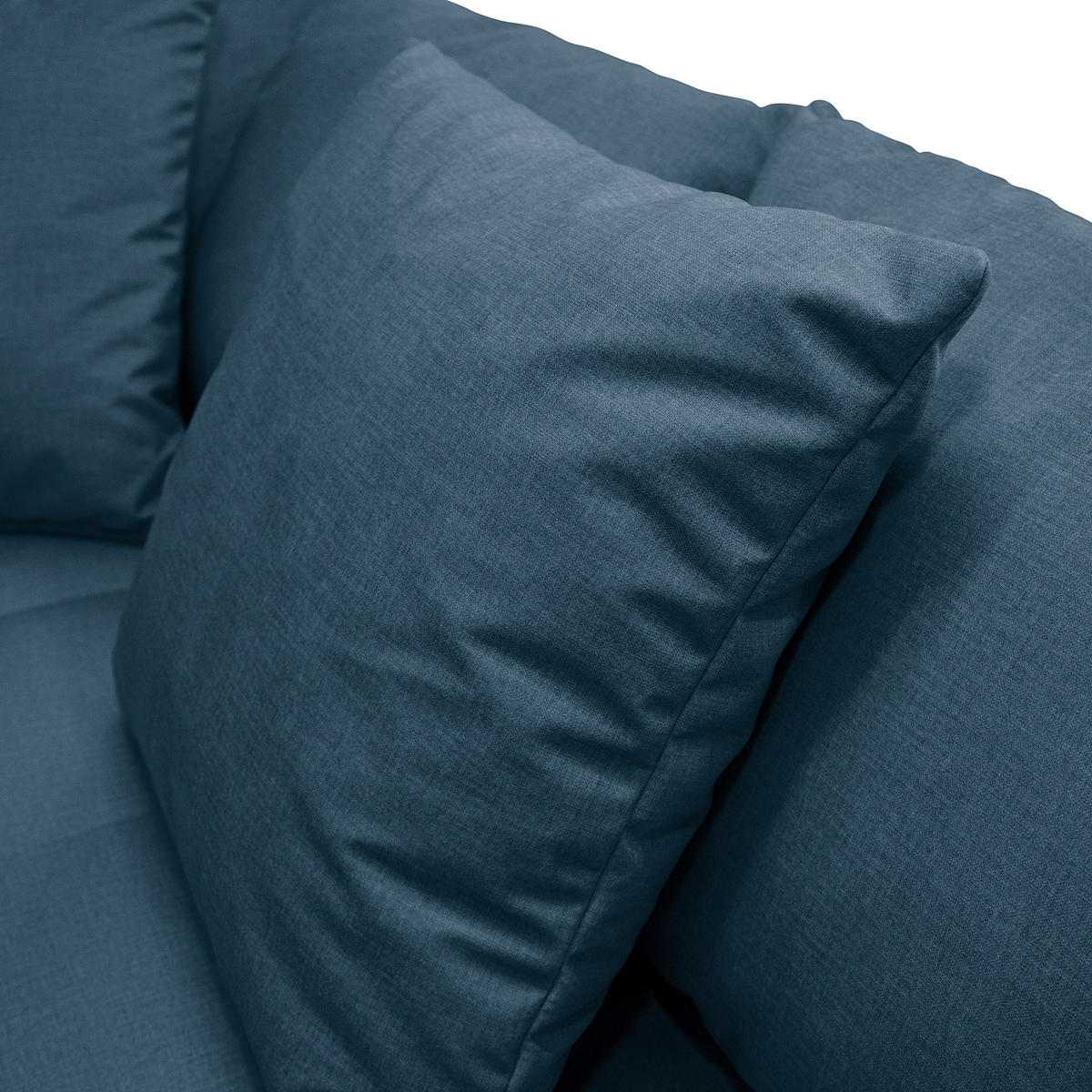 Ecksofa inkl. Hocker, mikrovlakna temno modra  - črna/temno modra, Design, tekstil/les (247/174cm) - MID.YOU