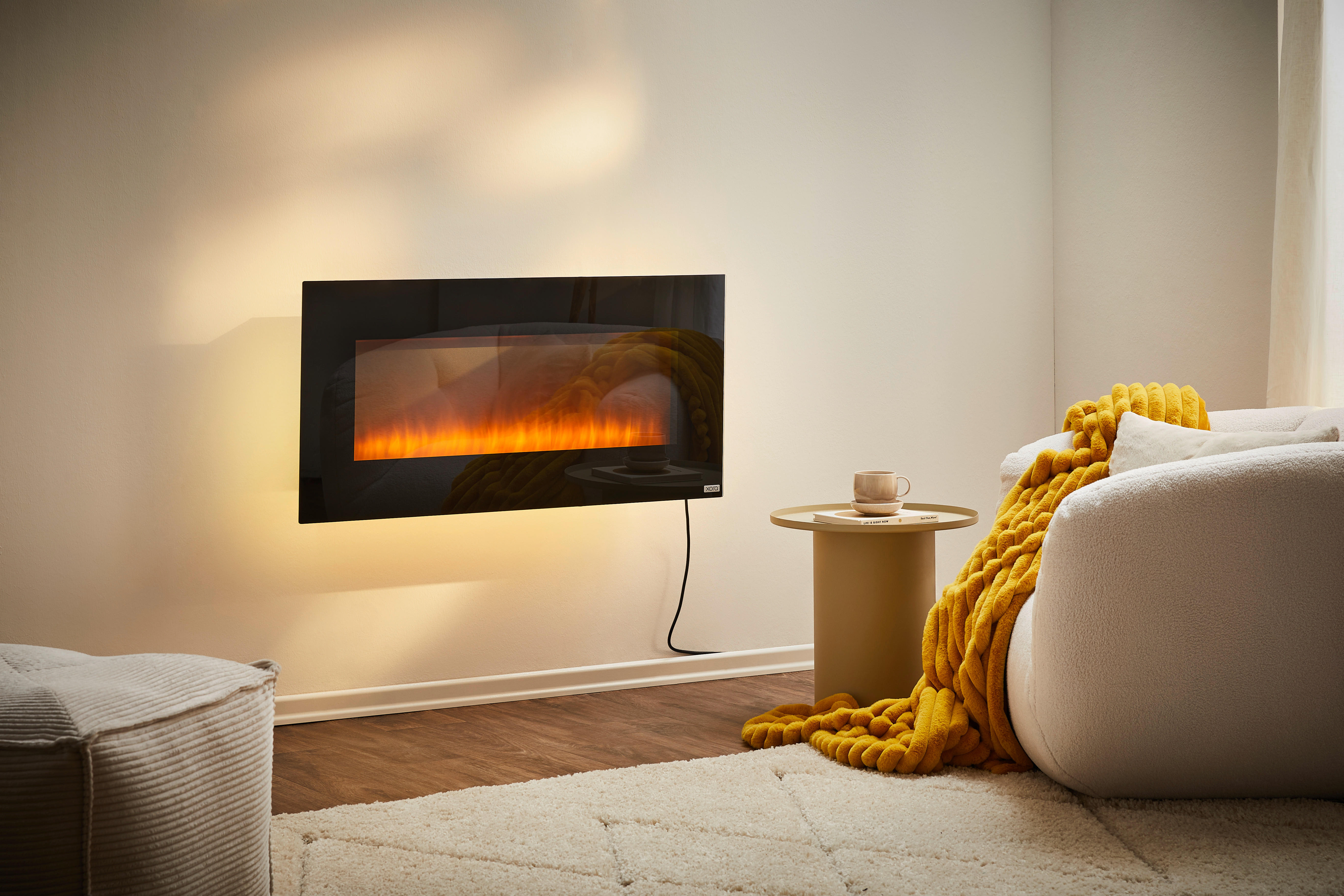 KAMIN ELEKTRIČNI - crna, Design, staklo/metal (107/50,8/12cm) - Xora