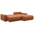 ECKSOFA  in Webstoff Orange  - Schwarz/Orange, KONVENTIONELL, Kunststoff/Textil (270/192cm) - Carryhome