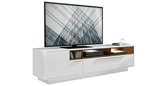 TV-ELEMENT 215/57/52 cm - Chromfarben/Eichefarben, Design, Holzwerkstoff/Metall (215/57/52cm) - Hom`in