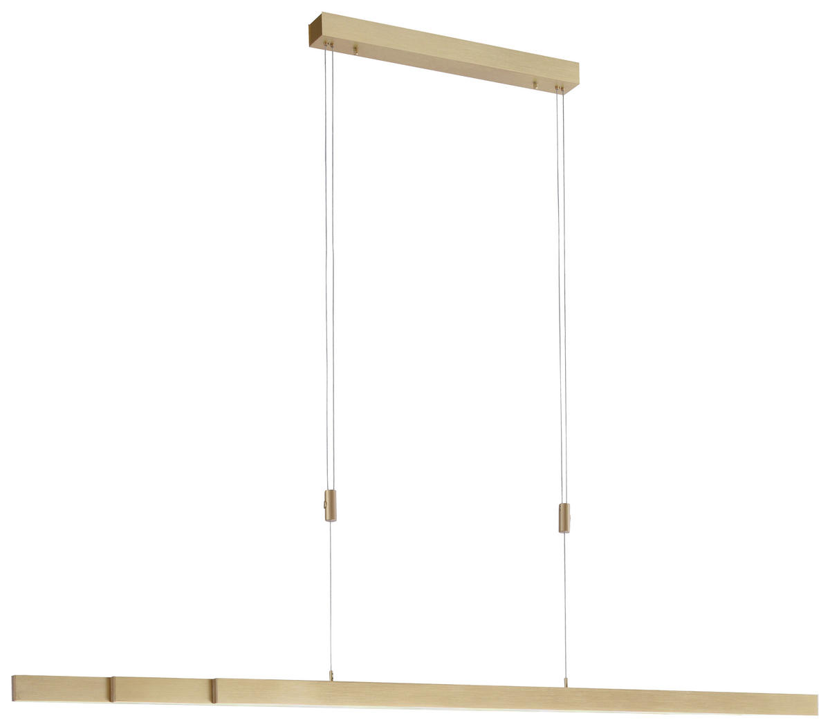 LED-HÄNGELEUCHTE 120-179/5,5/180 cm    - Messingfarben, Design, Metall (120-179/5,5/180cm) - Paul Neuhaus