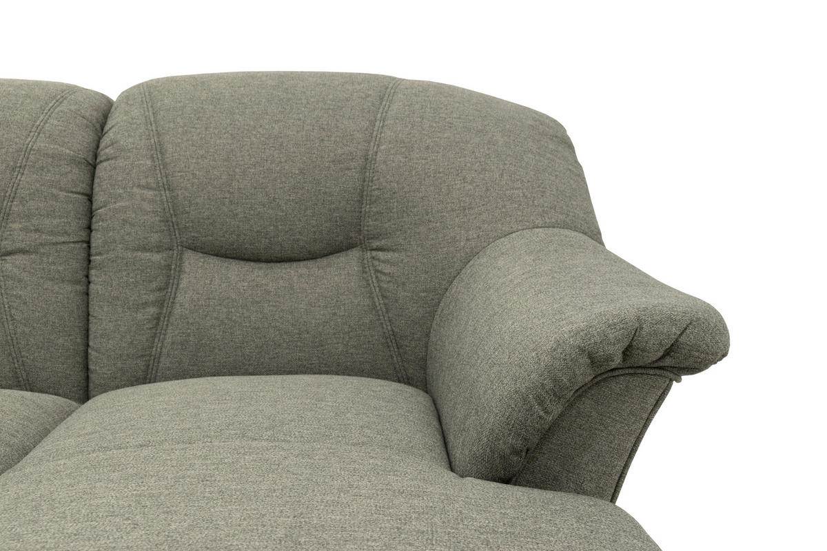 WOHNLANDSCHAFT Graubraun Mikrofaser  - Graubraun/Schwarz, KONVENTIONELL, Kunststoff/Textil (180/295/146cm) - MID.YOU