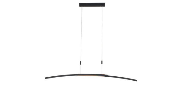 LED-HÄNGELEUCHTE 130/6,5/155 cm - Schwarz, Basics, Holz/Metall (130/6,5/155cm) - Dieter Knoll