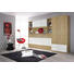 DREHTÜRENSCHRANK Eichefarben, Weiß - Eichefarben/Silberfarben, Design, Holzwerkstoff/Kunststoff (91/197/54cm) - Carryhome