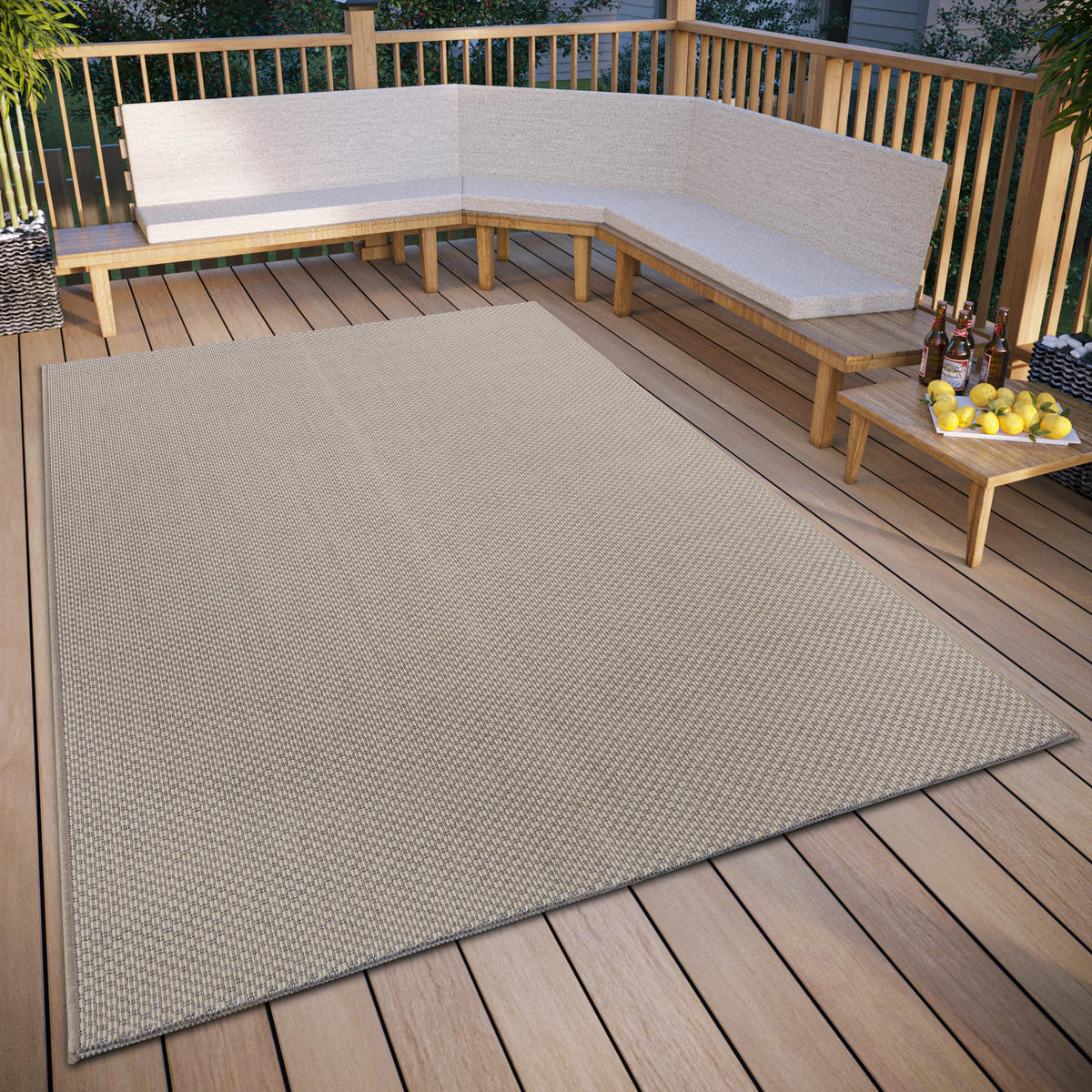 OUTDOORTEPPICH 76/150 cm Clyde Beige  - Beige, Basics, Kunststoff (76/150cm)