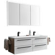BADEZIMMER  in 125,1 cm  - Eichefarben/Weiß, MODERN, Holzwerkstoff (125,1cm) - Novel