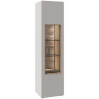 VITRINE Taupe, Wildeiche  47,8/194/42,9 cm  - Taupe/Wildeiche, Design, Glas/Holz (47,8/194/42,9cm) - Voglauer