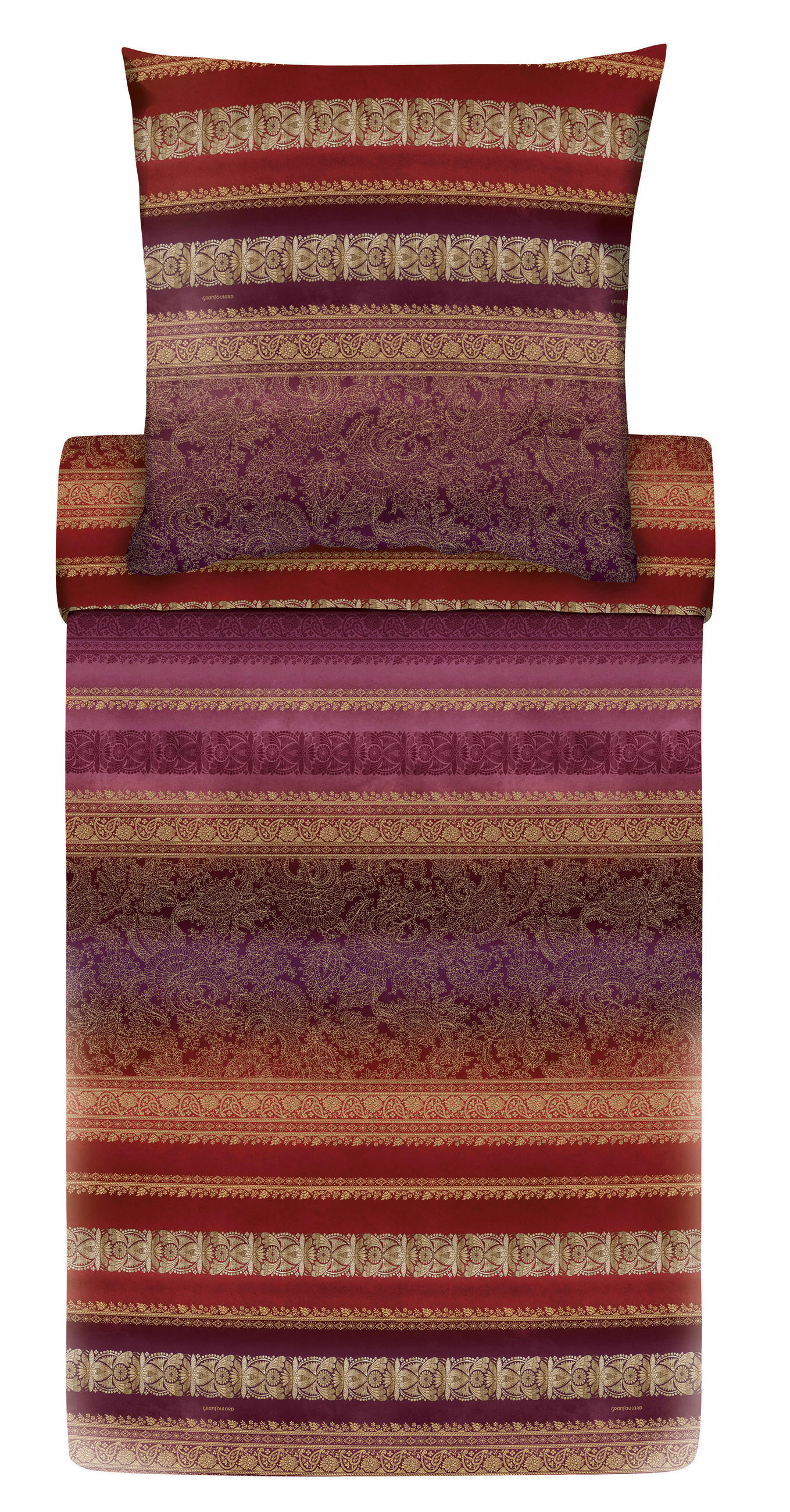 BETTWÄSCHE Satin 135/200 cm  - Bordeaux, KONVENTIONELL, Textil (135/200cm) - Bassetti