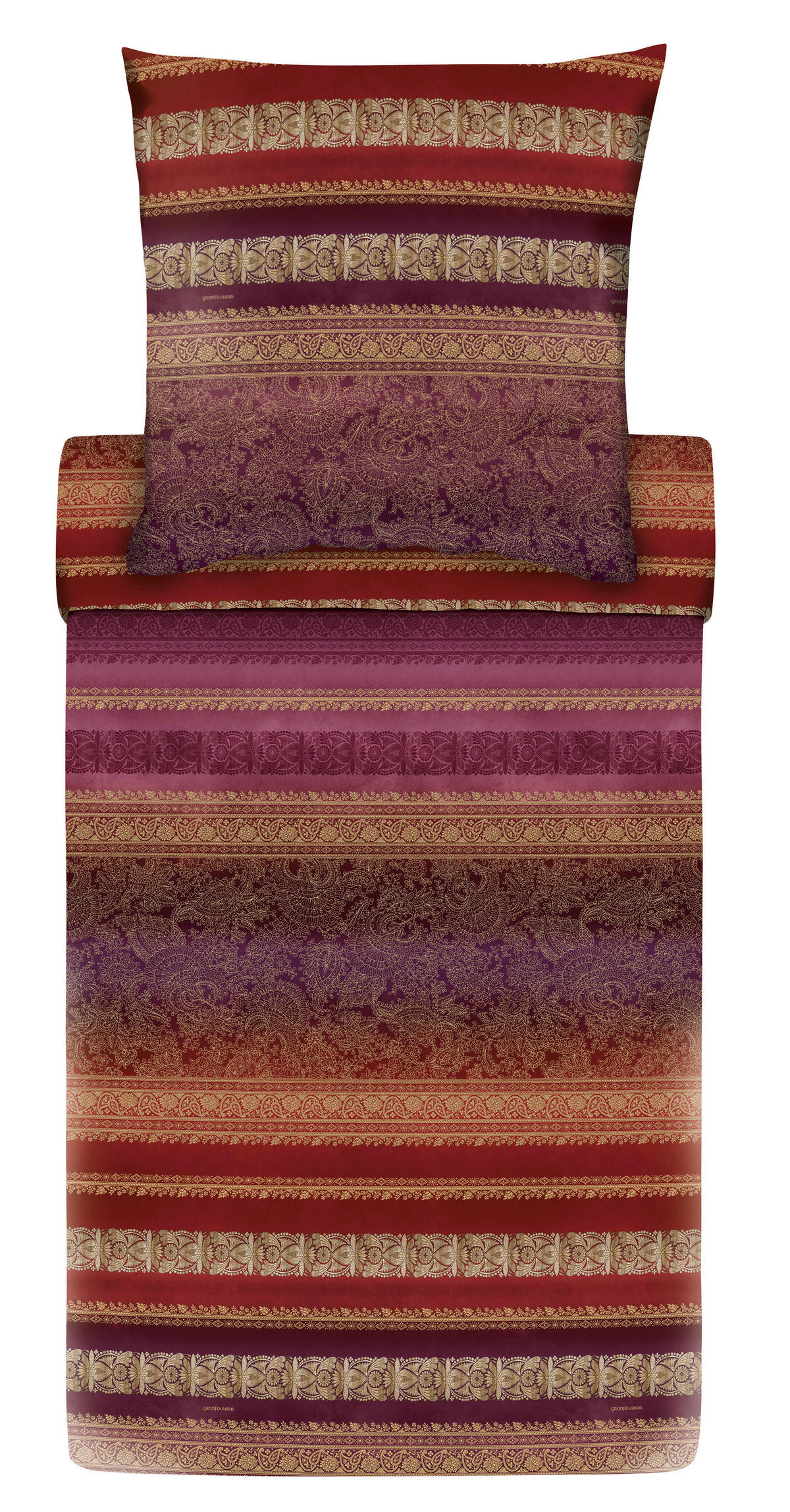 BETTWÄSCHE Satin 155/220 cm  - Bordeaux, KONVENTIONELL, Textil (155/220cm) - Bassetti