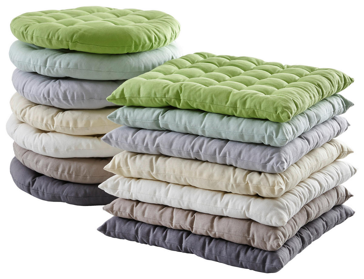 SITZKISSEN  40/40 cm   - Weiss, Design, Textil (40/40cm) - Esposa