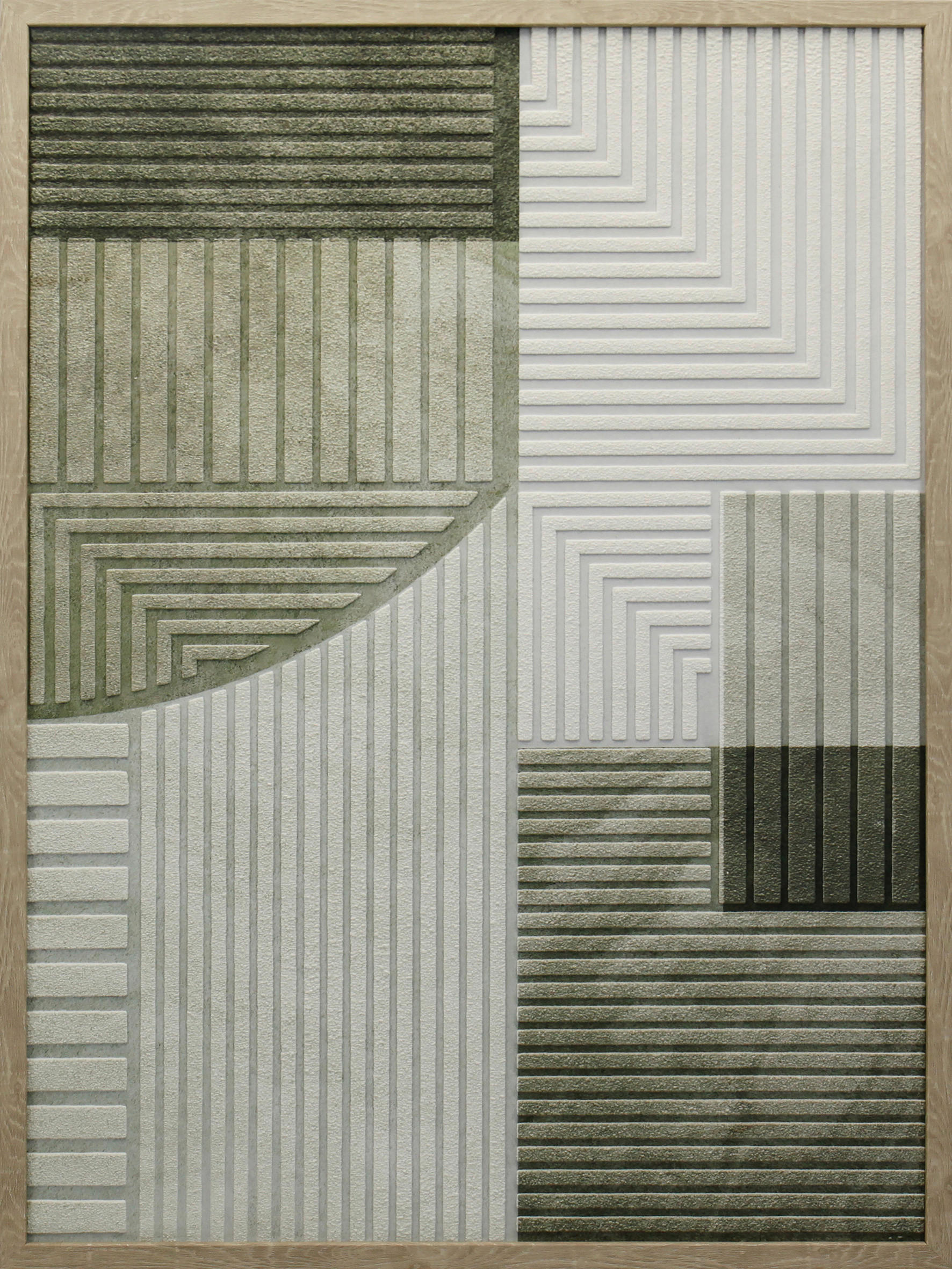 LEINWANDBILD Abstraktes 50/70 cm  - Naturfarben/Grün, Trend, Holzwerkstoff/Kunststoff (50/70cm) - Monee