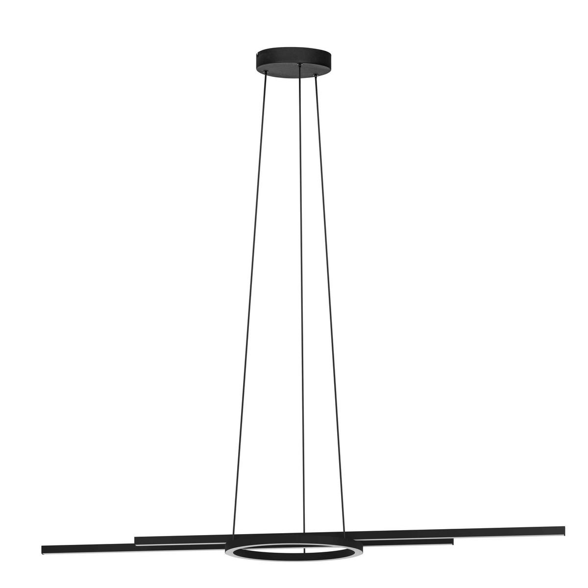 HÄNGELEUCHTE 116/30/110 cm    - Weiss/Schwarz, Design, Kunststoff/Metall (116/30/110cm) - Eglo