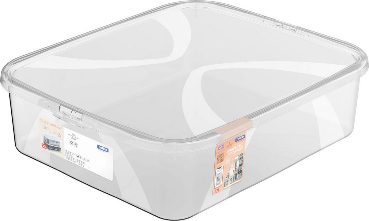 BOX     - Transparent, Basics, Kunststoff (35,1/11,2/42cm) - Rotho