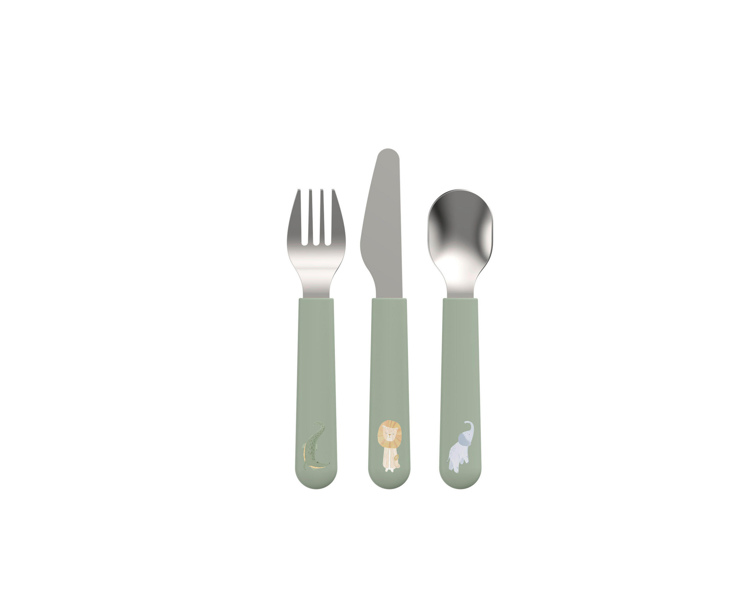 BREILÖFFELSET  - Salbeigrün/Multicolor, Basics, Kunststoff/Metall (12/1,7/19,3cm) - Mepal