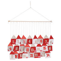 ADVENTSKALENDER  - Rot/Weiß, KONVENTIONELL, Textil (70/60cm)