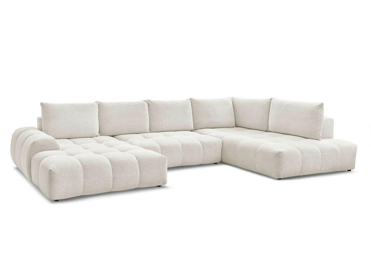 ECKSCHLAFSOFA EVEREST  mit Rücken echt, Armteil links, Armteil rechts Flachgewebe Weiß  - Schwarz/Weiß, MODERN, Kunststoff/Textil (423/212/90cm)