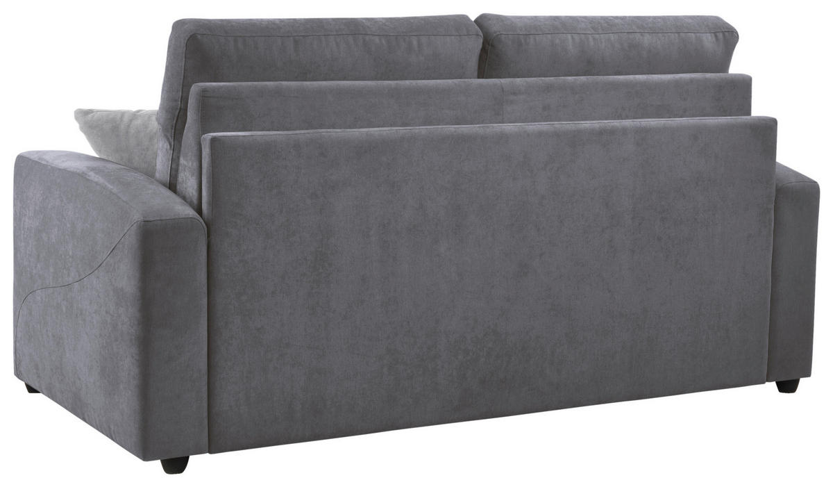 SCHLAFSOFA Mikrofaser Dunkelgrau  - Dunkelgrau/Hellgrau, KONVENTIONELL, Kunststoff/Textil (186/101/101cm) - Carryhome