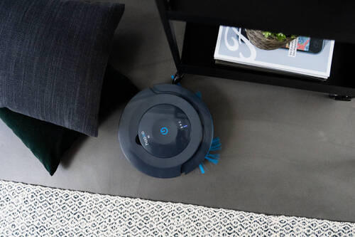 STAUBSAUGERROBOTER HOOGO RO 201  - Blau/Dunkelgrau, KONVENTIONELL, Kunststoff (28,5/7cm)
