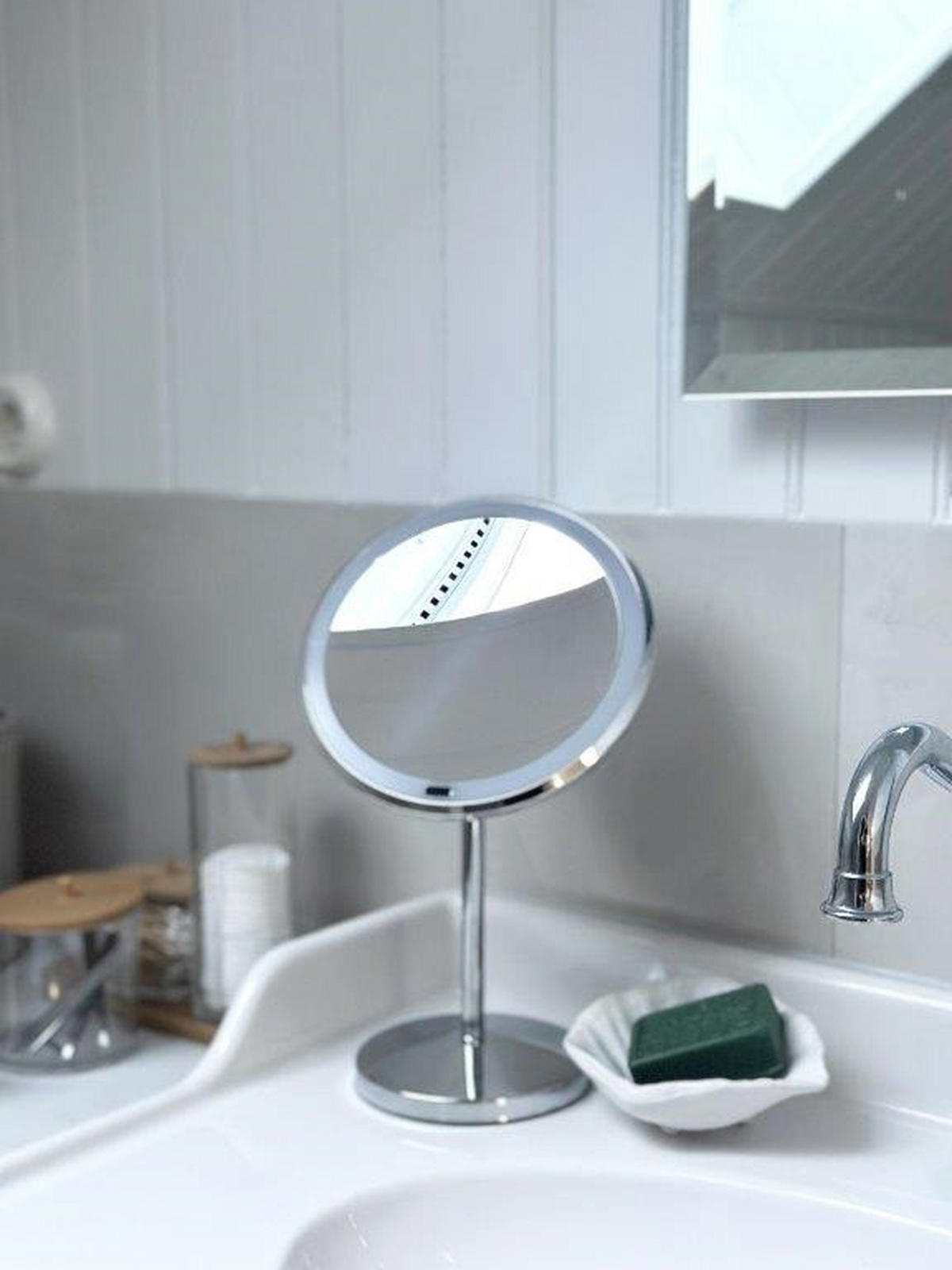 OGLEDALO ZA LIČENJE - barve kroma, Konvencionalno, umetna masa/steklo (20/33,5/20cm) - Smedbo