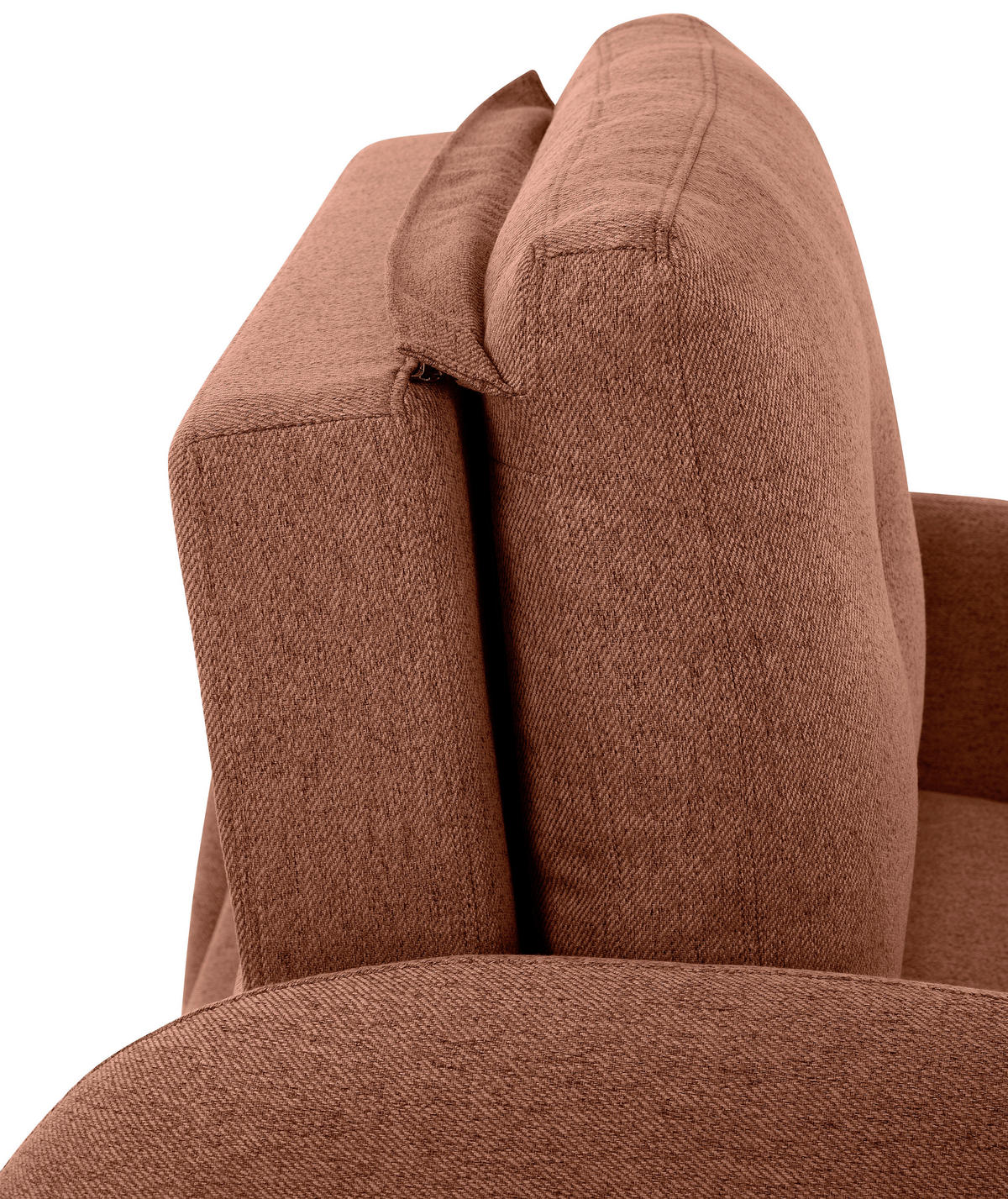 SCHLAFSESSEL Leinenoptik Rostfarben    - Rostfarben/Schwarz, Design, Kunststoff/Textil (102/94/95cm) - Livetastic