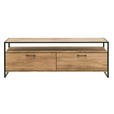 TV-ELEMENT 175/60/52 cm  - Eichefarben/Schwarz, Design, Holz/Metall (175/60/52cm) - Linea Natura
