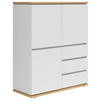 HIGHBOARD  in 100/121/42 cm  - Schwarz/Weiß, MODERN, Holzwerkstoff (100/121/42cm) - Xora