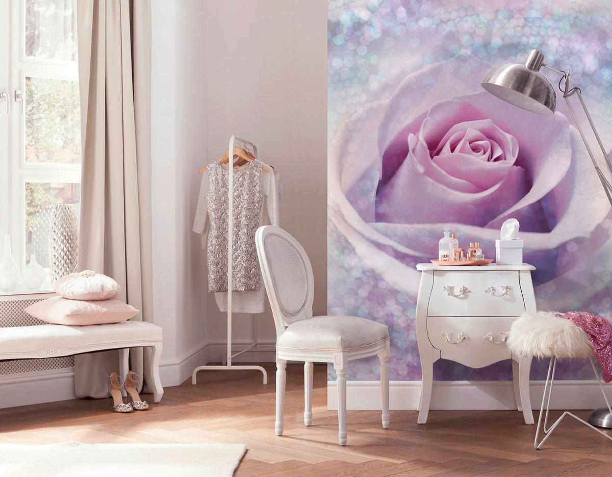 VLIESTAPETE  - Blau/Rosa, Basics (200/260cm) - Xora