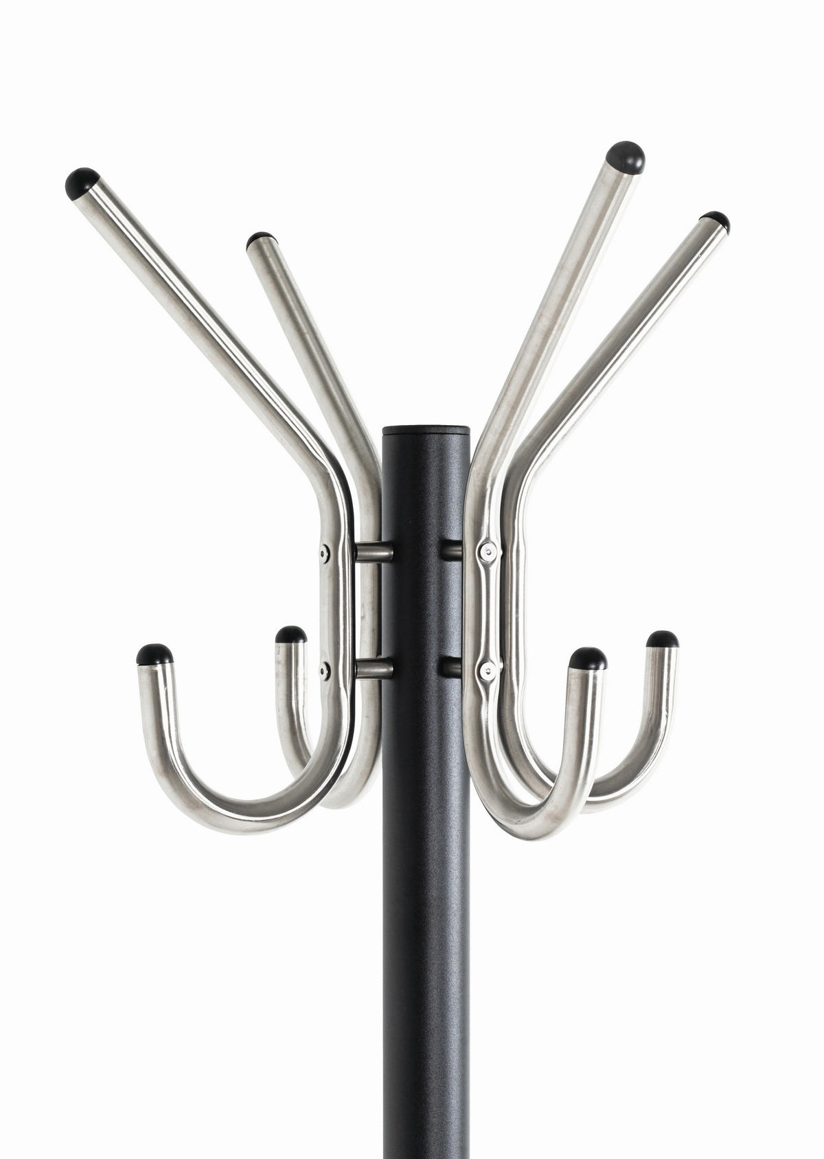 GARDEROBENSTÄNDER in Schwarz, Alufarben 36/182/36 cm   - Schwarz/Alufarben, Design, Metall (36/182/36cm)