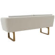 SITZBANK 224/91/69 cm Flachgewebe Beige massiv Holz  - Eichefarben/Beige, Design, Holz/Textil (224/91/69cm) - Valnatura