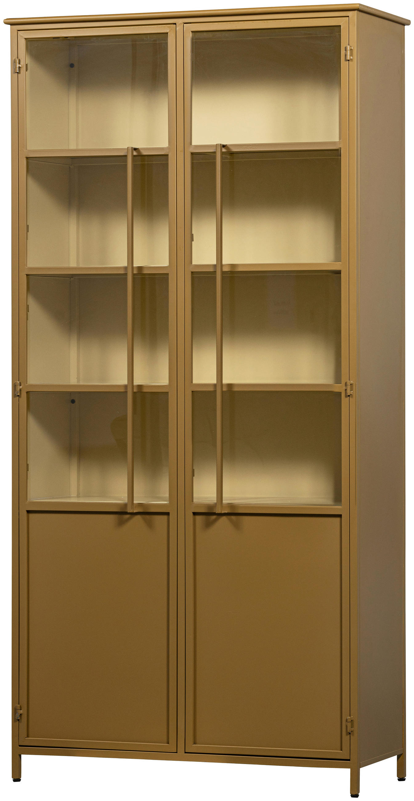 VITRINE  in Honig  - Honig, Design, Glas/Metall (96/200/40cm) - Livetastic