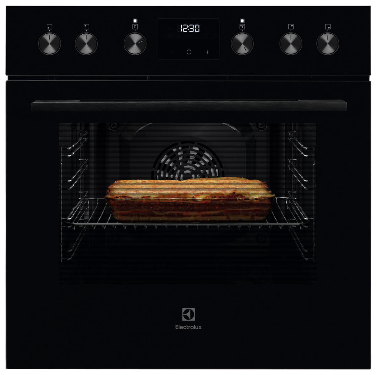 HERDSET ELXH3K1  - Edelstahlfarben/Schwarz, Basics, Glas/Metall (59,5/59,8/54,8cm) - Electrolux