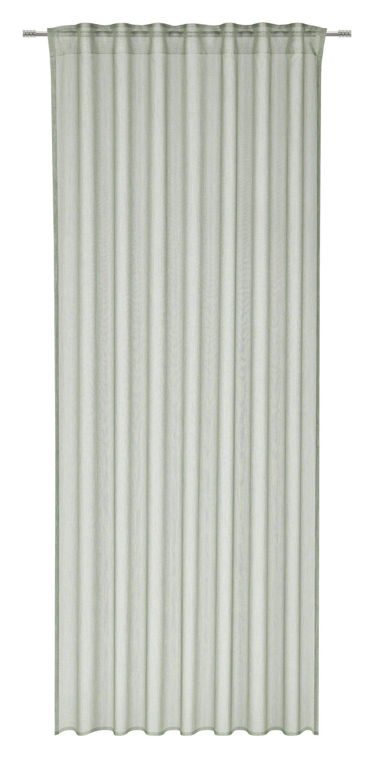 FERTIGVORHANG transparent  - Grün, Basics, Textil (140/245cm) - Esposa
