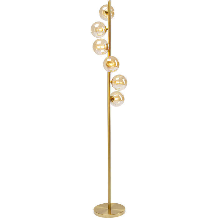 STEHLEUCHTE  28/160/28 cm   - Messingfarben, Design, Glas/Metall (28/160/28cm)
