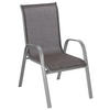 STOLICA SLOŽIVA  srebrne boje, svijetlo smeđa  metal, tekstil      - srebrne boje/svijetlo smeđa, Basics, metal/tekstil (55/96/76cm) - Ambia Garden