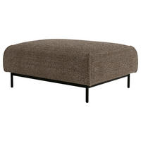 HOCKER in Textil Hellbraun  - Hellbraun/Schwarz, Design, Textil/Metall (100/42/97cm) - Livetastic