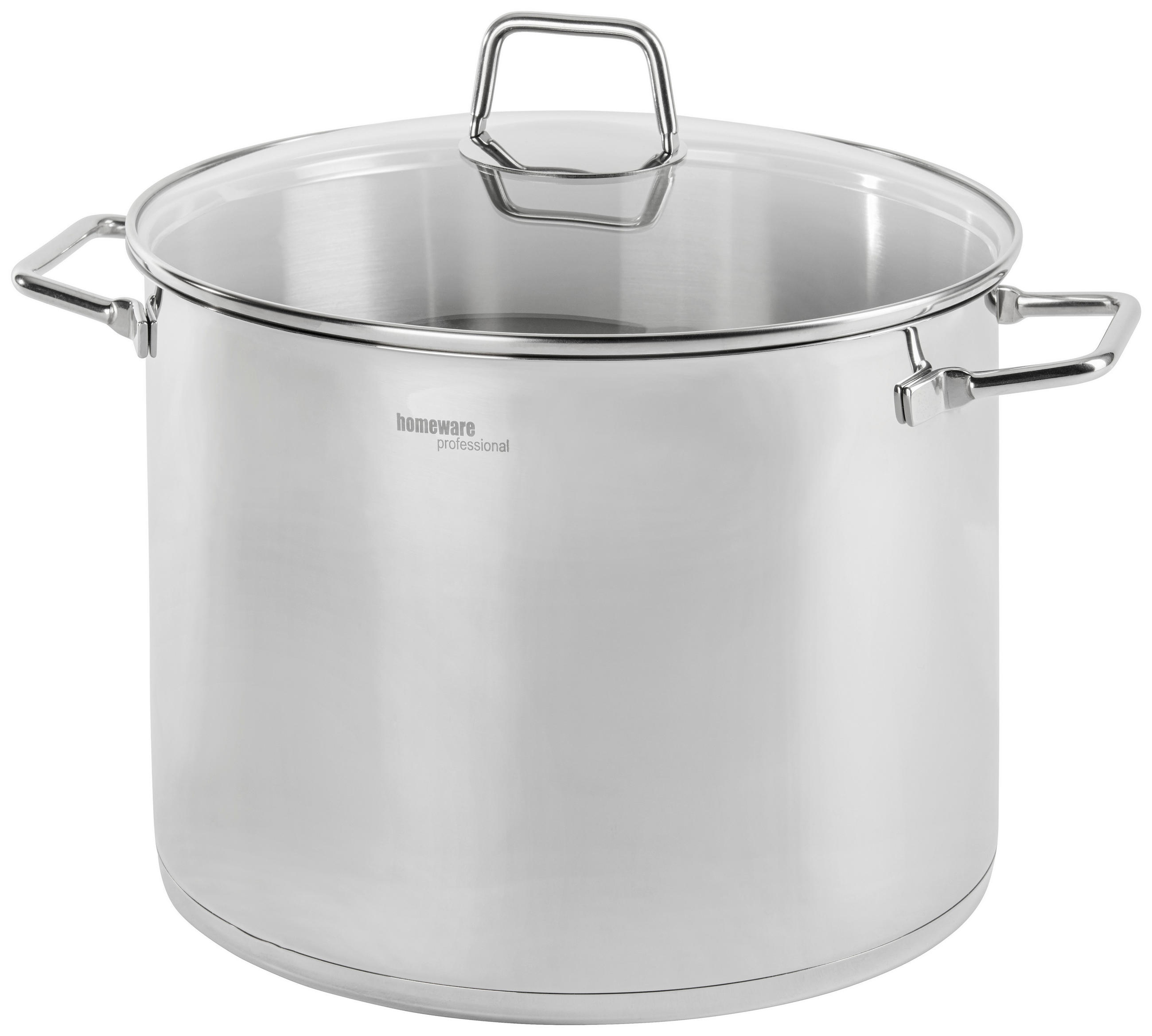 SUPPENTOPF Perfect Cooking 11 L  - Klar/Edelstahlfarben, Basics, Glas/Metall (28/20cm) - Homeware Profession.