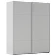 SCHWEBETÜRENSCHRANK  in Grau  - Grau, KONVENTIONELL, Holzwerkstoff/Metall (201/223/68cm) - Novel