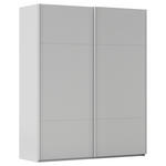 SCHWEBETÜRENSCHRANK  in Grau  - Grau, KONVENTIONELL, Holzwerkstoff/Metall (201/223/68cm) - Novel