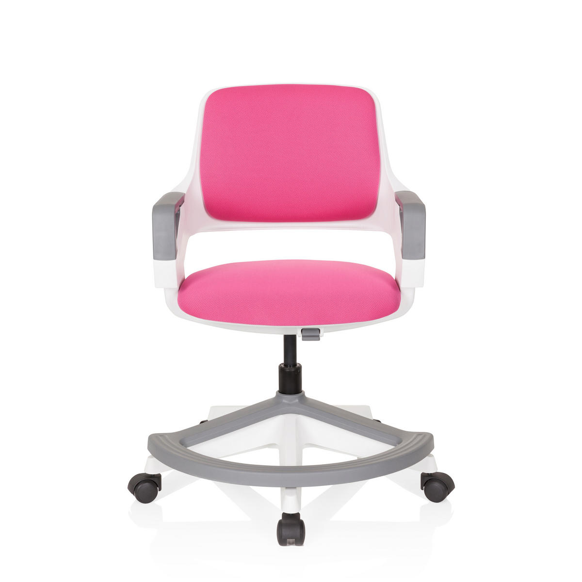 MLADINSKI VRTLJIVI STOL umetna masa pink  - pink/bela, Basics, umetna masa (53/80-93/60cm) - MID.YOU