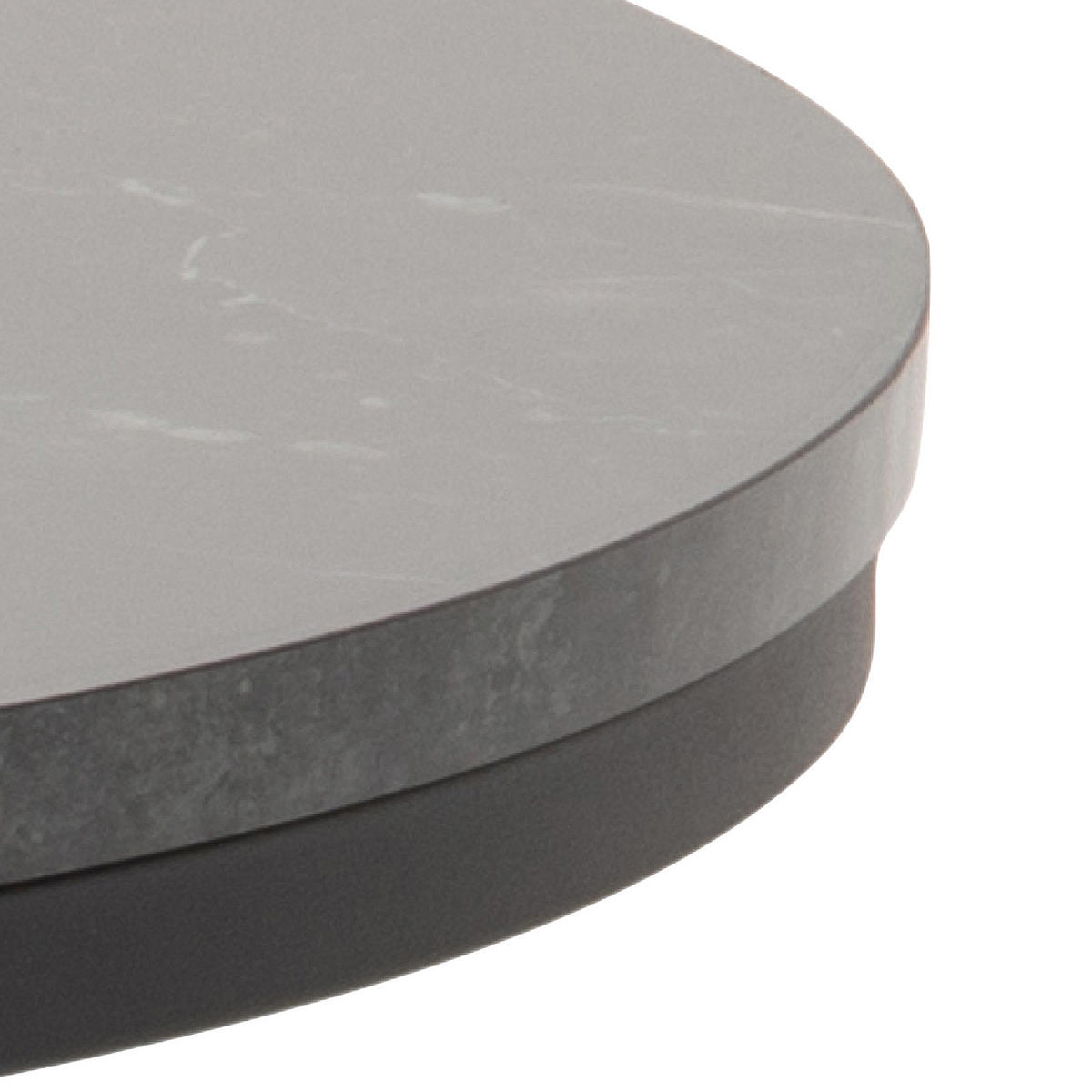 TABLE BASSE in Metall, Glas, Holzwerkstoff 70/70/42 cm  - noir, Konventionell, métal/verre (70/70/42cm) - MID.YOU