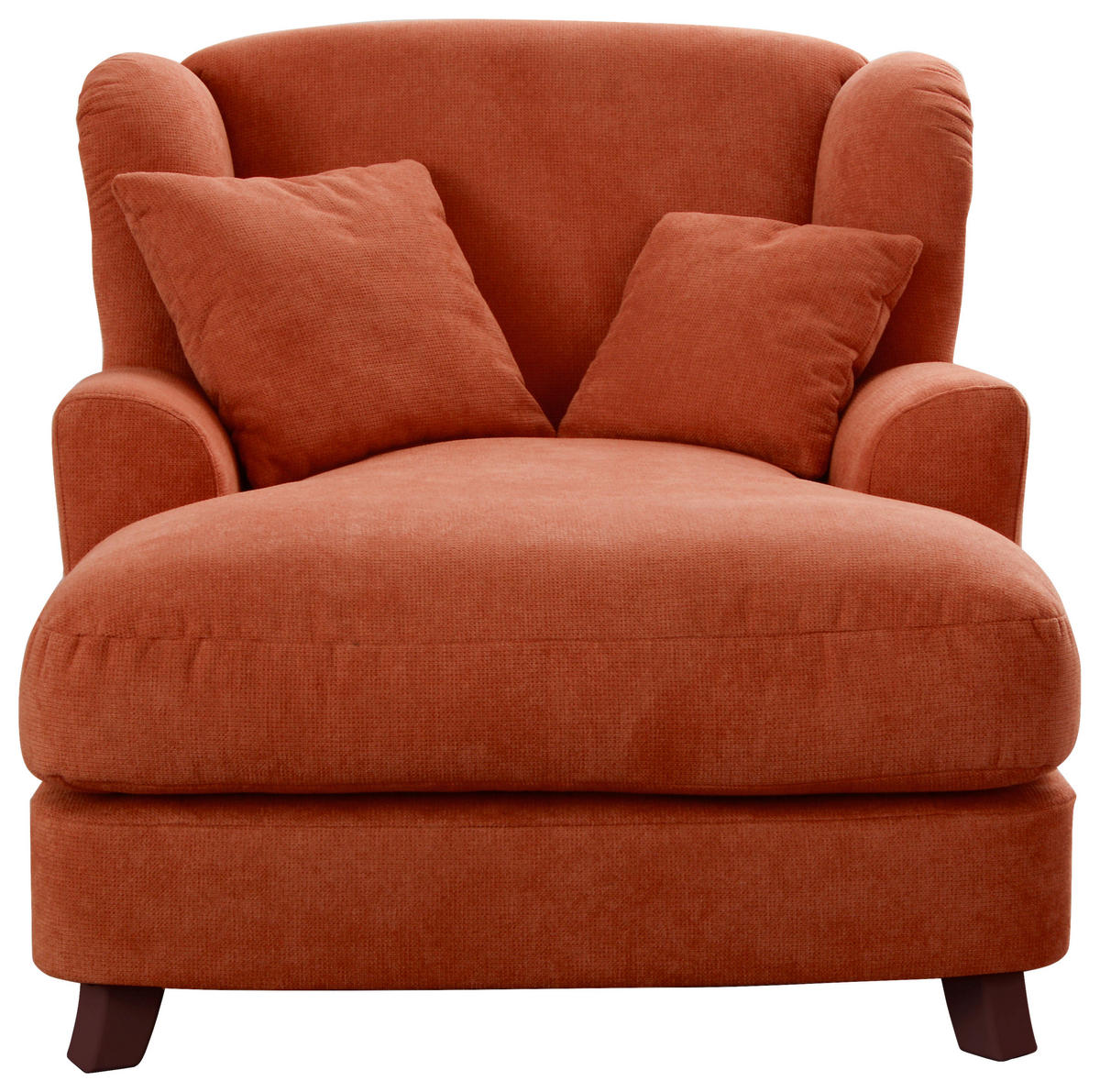 XXL-SESSEL in Terracotta  - Dunkelbraun/Terracotta, Modern, Holzwerkstoff/Textil (109/104/145cm) - Sit & More