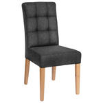 STUHL  in Webstoff Textil, Holz  - Eichefarben/Anthrazit, KONVENTIONELL, Holz/Textil (48/95/61cm) - Carryhome