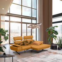ECKSOFA in Echtleder Goldfarben  239/150 cm  - Beige/Goldfarben, Design, Leder/Metall (239/150cm) - Koinor