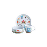 KINDERGESCHIRRSET 3-teilig  - Multicolor, KONVENTIONELL, Keramik (10/25,5/22,2cm) - Van Well
