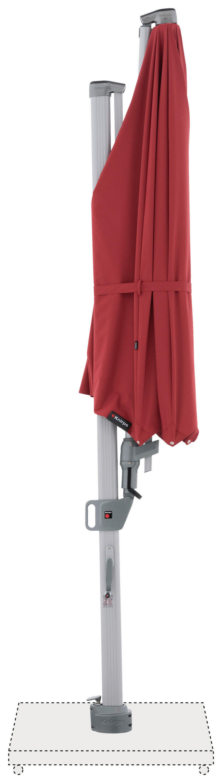 AMPELSCHIRM  340/340 cm  - Bordeaux/Silberfarben, Basics, Textil/Metall (340/340cm) - Doppler