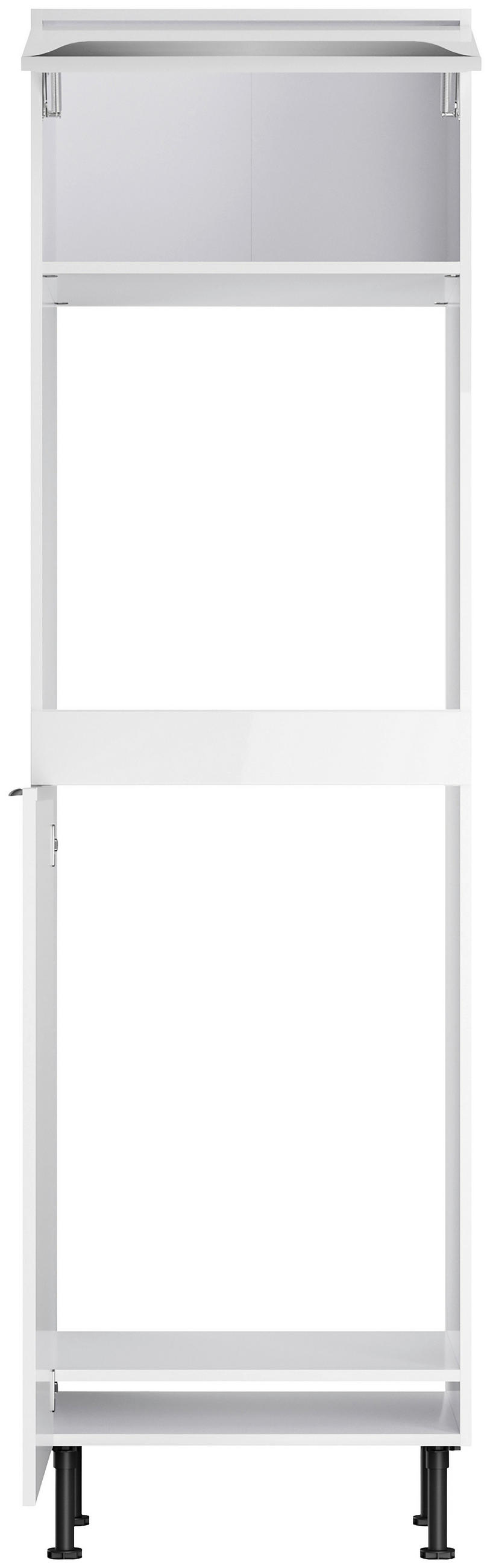 ECKKÜCHE 270/200 cm  in Weiß, Weiß Hochglanz  - Edelstahlfarben/Weiß Hochglanz, Basics, Holzwerkstoff/Metall (270/200cm) - Optifit