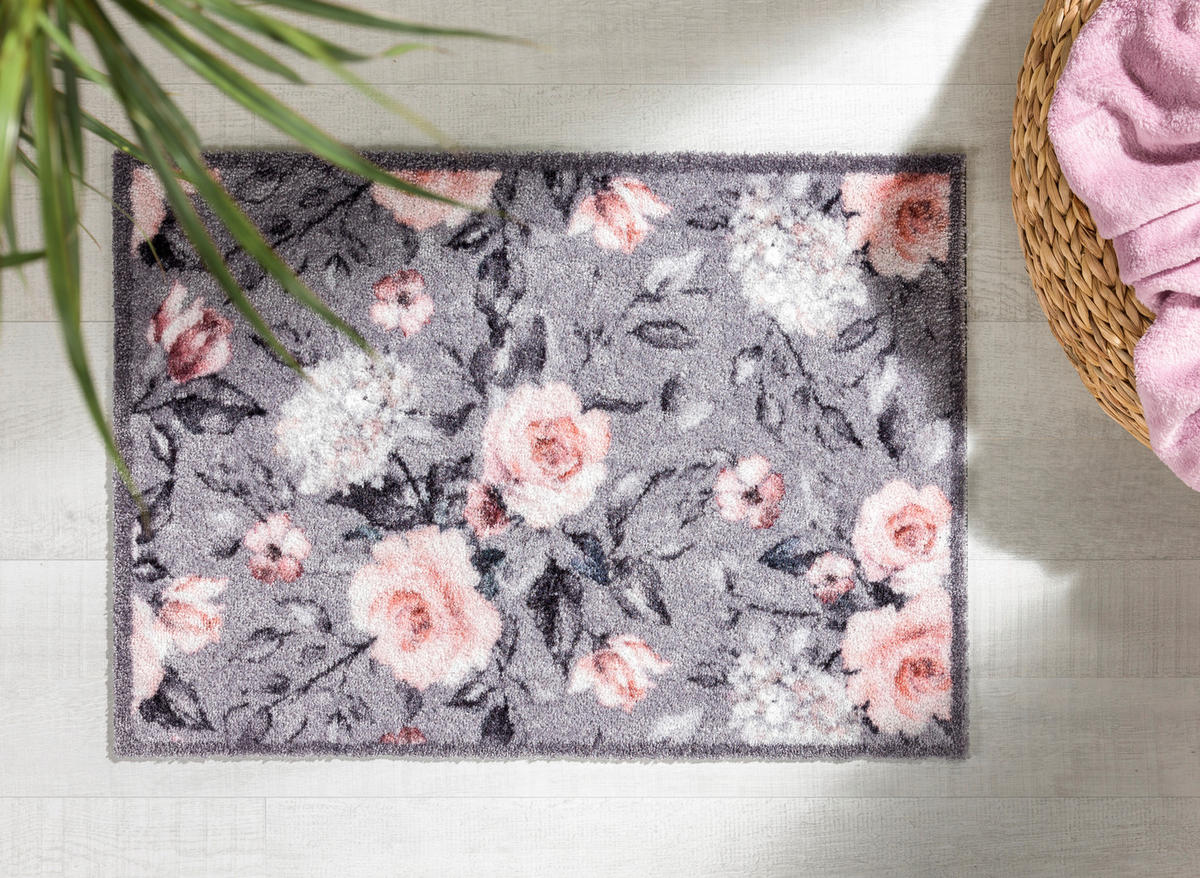 DVEŘNÍ ROHOŽKA, 50/70 cm - šedá/bílá, Trend, textil (50/70cm) - Esposa