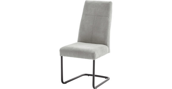 SCHWINGSTUHL in Cord - Schwarz/Grau, MODERN, Textil/Metall (50/102/63cm) - Carryhome