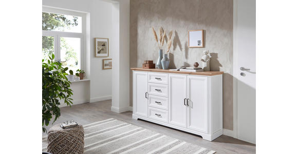 SIDEBOARD in 182/102/41 cm - Schwarz/Eiche Artisan, Design, Holzwerkstoff/Metall (182/102/41cm) - Landscape